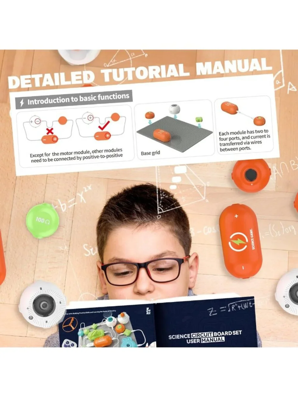 STEM Science Kits for Kids - 16 Circuit Parts, Fun Educational Toys for Learning